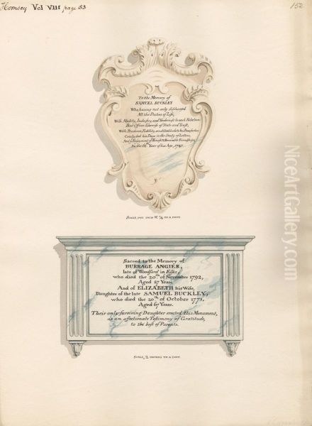 Memorial to Samuel Buckley and Burrage and Elizabeth Angier - view 1