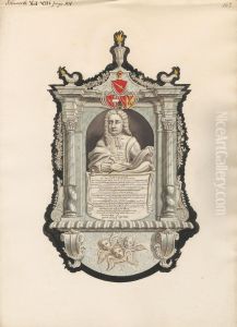 Memorial to Sir Orlando Gee Knight from Isleworth Church by Daniel Lysons