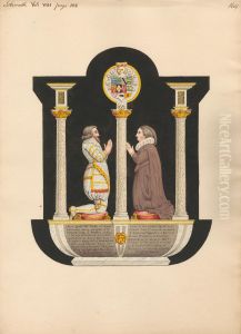Tomb of Dame Katherine Darcy from Isleworth Church by Daniel Lysons