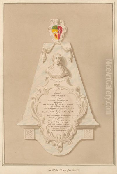 Memorial to Loilliam and Ann Frohock from Stoke Newington Church - view 1