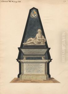 Tomb of John Merick from Norwood Church by Daniel Lysons