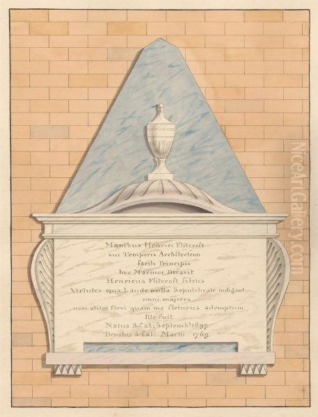 Memorial to Henry Flitcroft from Teddington Church - view 1