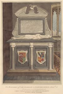 Tomb of Lady Elizabeth Berkeley from Cranford Church by Daniel Lysons