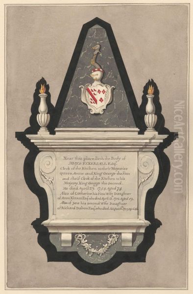 Memorial to James Eckersall and his wife Catherine and his second wife Catherine and his second wife Jane from Drayton Church - view 1