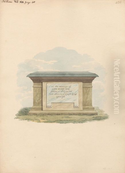 Tomb of John Evans from Feltham Church - view 1