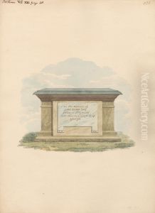 Tomb of John Evans from Feltham Church by Daniel Lysons