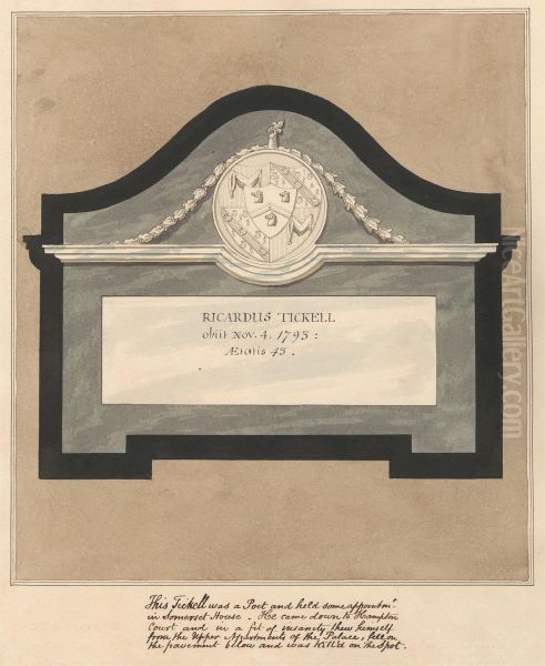 Memorial to a Poet, Richard Tickell from Hampton Church - view 1