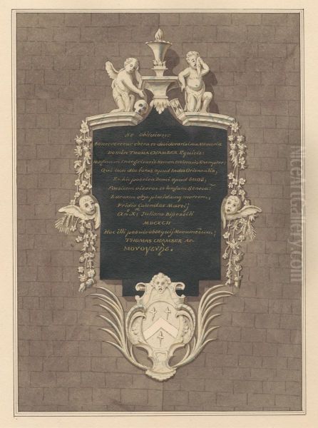 Memorial to Thomas Chamber from Hanworth Church - view 1