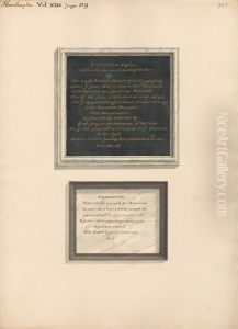 Memorials to Lady Letitia Poinez and Robert Cooper from Harlington Church