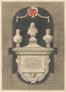 Memorial to Sir John Benett and his wives Elizabeth and Bridget from Harlington Church