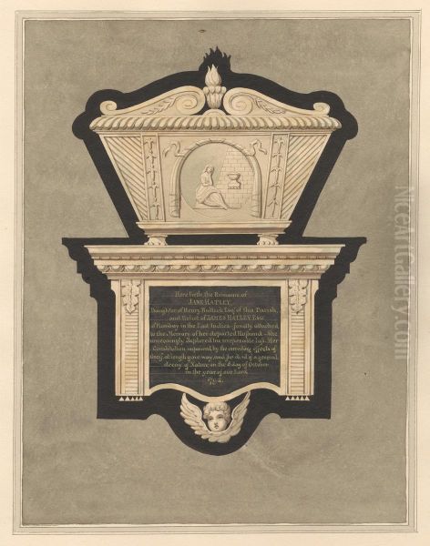 Memorial to Jane Hatley from Stanwell Church - view 1