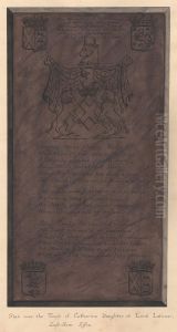 Slab over Tomb of Catherine Daughter of Lord Latimer from East Ham Church by Daniel Lysons