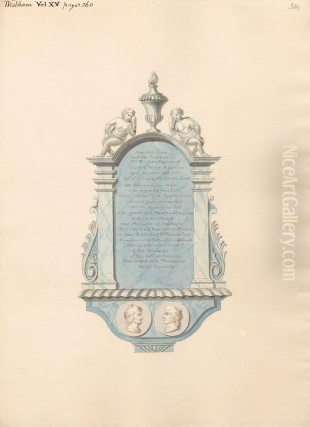 Memorial to William Ravenscroft and his wife Margaret, also two children of Mrs. Frances Ball from West Ham Church - view 1