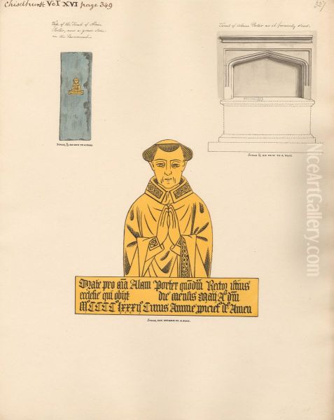 Tomb and Brass Plate of Alan Porter, from Chiselhurst Church - view 1