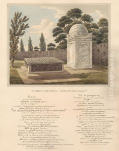 Tombs of Thomas Anguish, and Anna Glasse, from Hanwell Churchyard