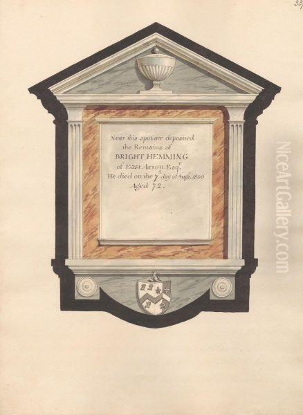 Memorial to Bright Hemming, from Acton Church - view 1