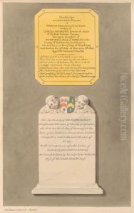 Memorials to Martha Ogle, and to Sir Thomas Kinsey and his grandchildren Rober and Elizabeth Kinsey of Fulham Church