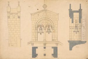 Elevation, Plan and Section of a Bell Tower