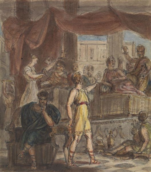 Study of a Roman Banquet Scene - view 1