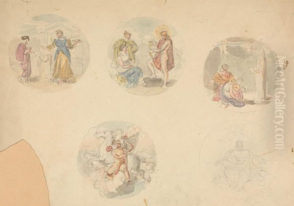 Five Vignettes of Scenes from Antiquity - view 1