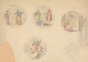Five Vignettes of Scenes from Antiquity by Robert Smirke