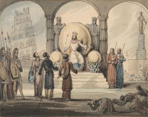Shadrach, Meshack and Abed-Nego before Nebuchadnezzar by John Martin