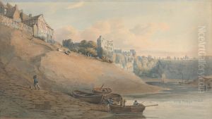 View of Chepstow Castle, Monmouthshire, from Under the Bridge by John Varley