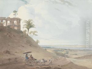 Ruins on Pir Pahar, near Monghy, Bihar by Thomas Daniell