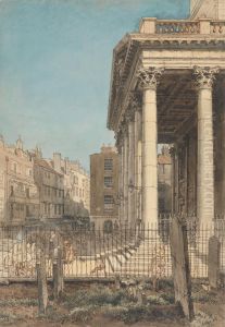 The Portico of St. Martin-in-the-Fields by William Henry Hunt