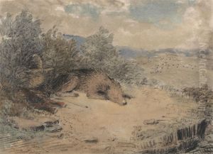 Sheepdog Asleep in a Landscape