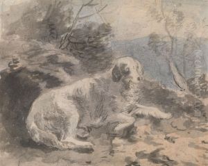 A Setter in a Landscape by Sawrey Gilpin