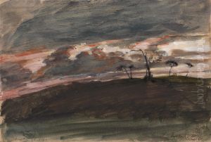 Stormy Sunset, Legh Park, Wiltshire by George Hayter