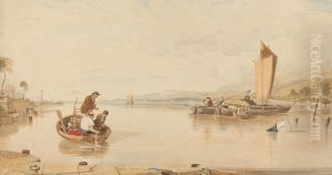 Boats off Cowes Castle by Augustus Wall Callcott