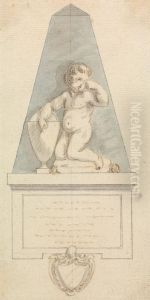 Cherub Weeping by an Urn