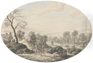Landscape with Two Men on a Road by George Lambert