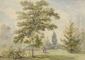 The Acacia Tree - Figures in a Park by George Barret, Sr.