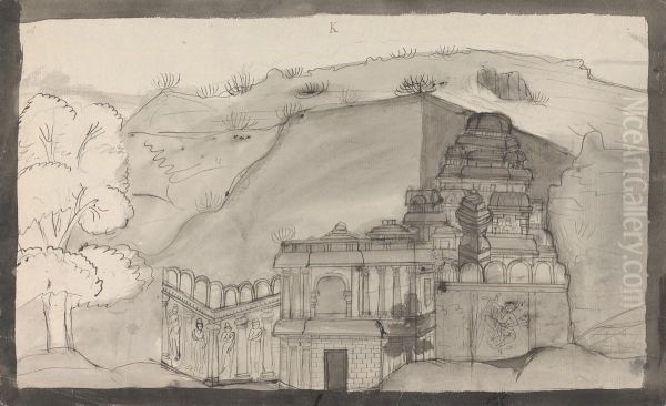 Interior of an Ellora Cave Temple - view 1