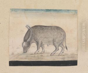 A Waterbuffalo by Gangaram Chintaman Tambat