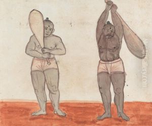 Two Jeyties Weightlifting by Gangaram Chintaman Tambat