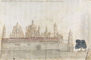 Side View of Bulliter or Bulishwur, a Temple of Mahdew by Gangaram Chintaman Tambat