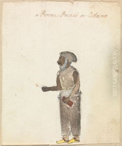 A Parsee Priest or Adam by Gangaram Chintaman Tambat