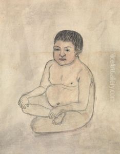 Naked Child by Gangaram Chintaman Tambat