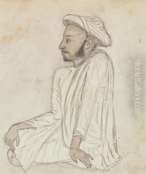 Man Sitting Crosslegged - view 1