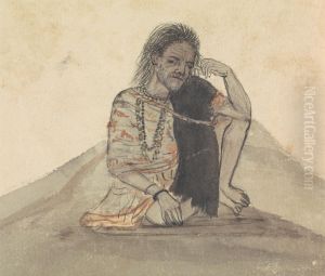 Man with a Black Shawl by Gangaram Chintaman Tambat