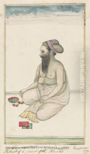 Portrait of a Priest of the Borahs by Gangaram Chintaman Tambat