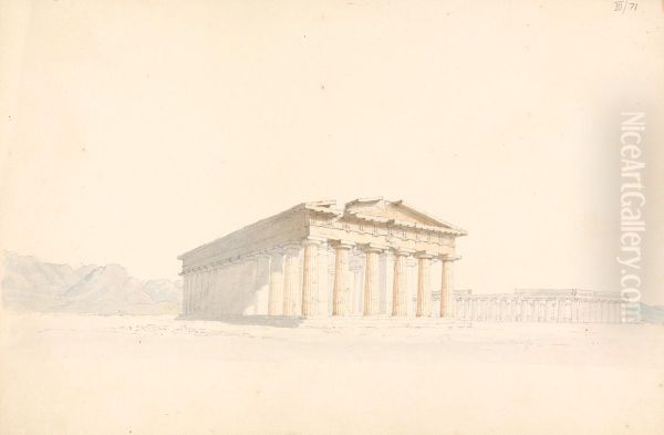 Second Temple of Hera, in the Foreground, First Temple of Hera in the Background, at Paestum - view 1