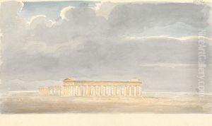 Second Temple of Hera, in the Foreground, First Temple of Hera in the Background, at Paestum by Robert Smirke