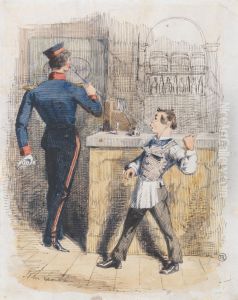 Scene in a Tap-Room by John Leech