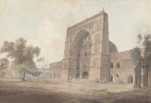 Main Entrance of the Jami Mosque, Jaunpur by Thomas Daniell