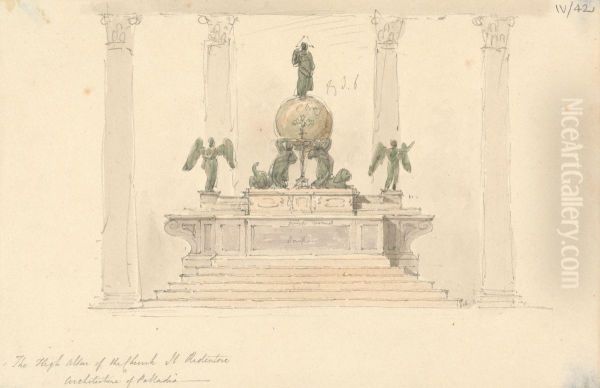 Sketch of the High Alter of the Church of, Il Redentore - view 1